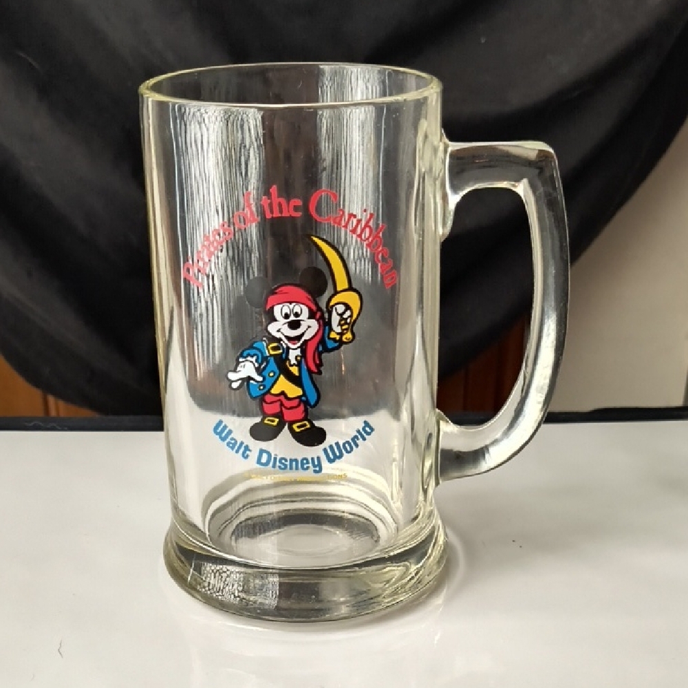 Disney Pirates of the Caribbean Clear Glass Mug
